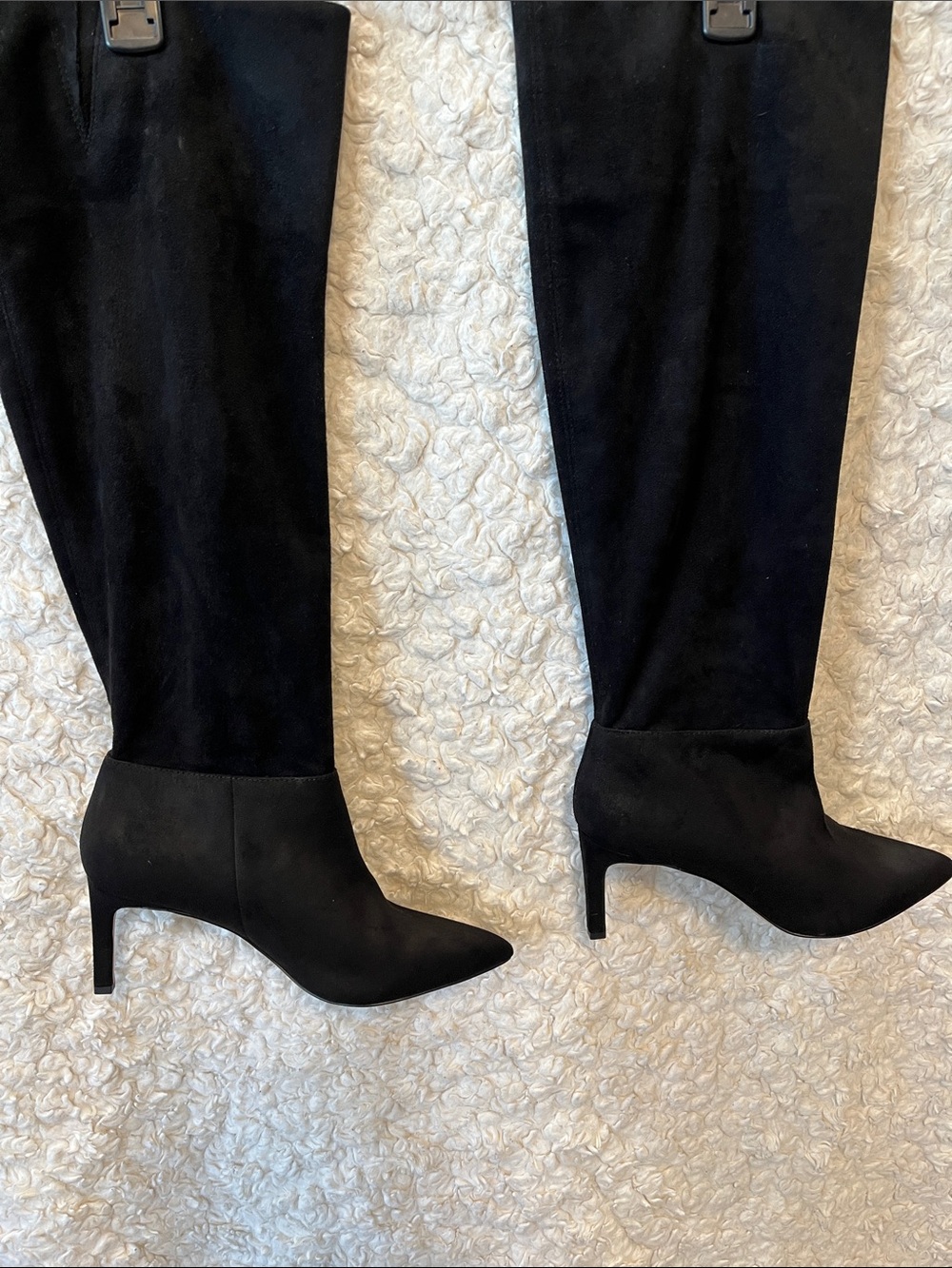Black Knee-High Pointed Toe Stiletto Boots - Classic Women’s Dress Boots